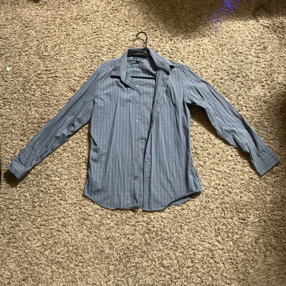 Banana Republic Blue Striped Dress Shirt - Picture 1 of 3
